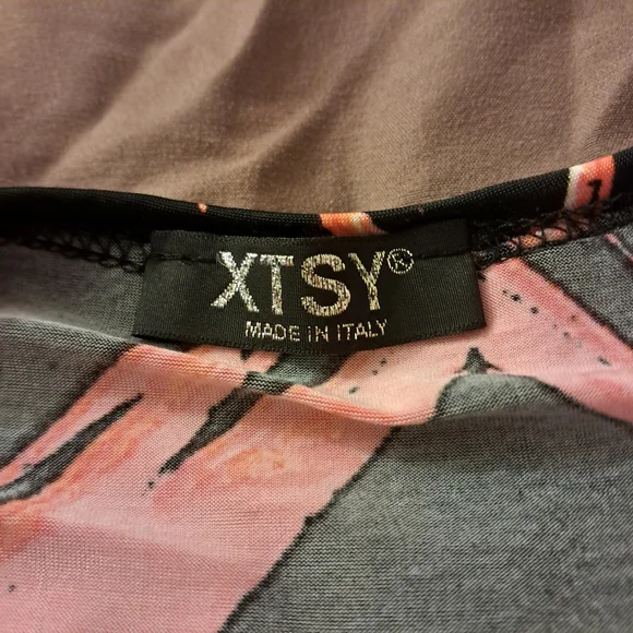 XTSY Dress Women's Medium M Orange Resortwear Knot Front Cruise Summer Boutique - Picture 7 of 11